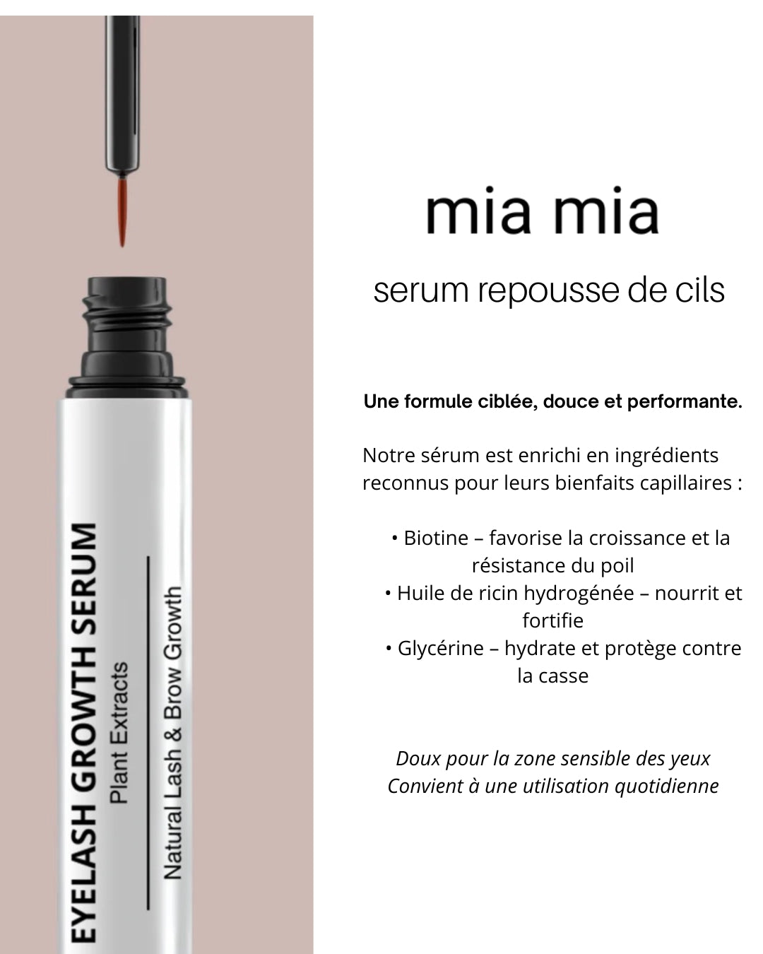 Combo Beauté – Sérum Repousse des Cils & Masque Capillaire